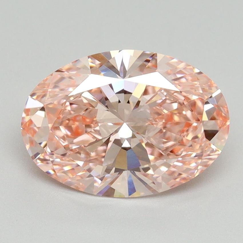 2.18 Ct. Fancy Vivid Pink Oval Lab Grown Diamond