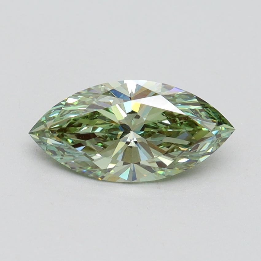 1.03 Ct. Fancy Vivid Green Marquise Lab Grown Diamond
