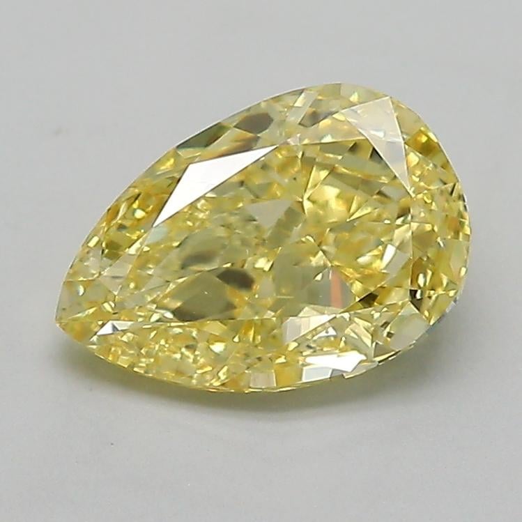 2.00 Ct. Fancy Vivid  Yellow Pear Lab Grown Diamond