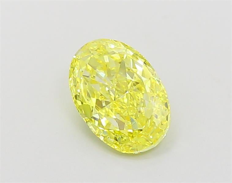1.00 Ct. Fancy Vivid  Yellow Oval Lab Grown Diamond