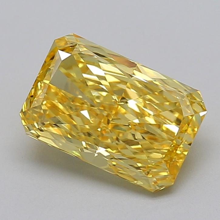 3.06 Ct. Fancy Vivid  Yellow Radiant Lab Grown Diamond