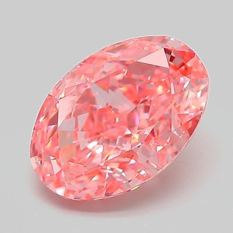 2.05 Ct. Fancy Vivid Pink Oval Lab Grown Diamond