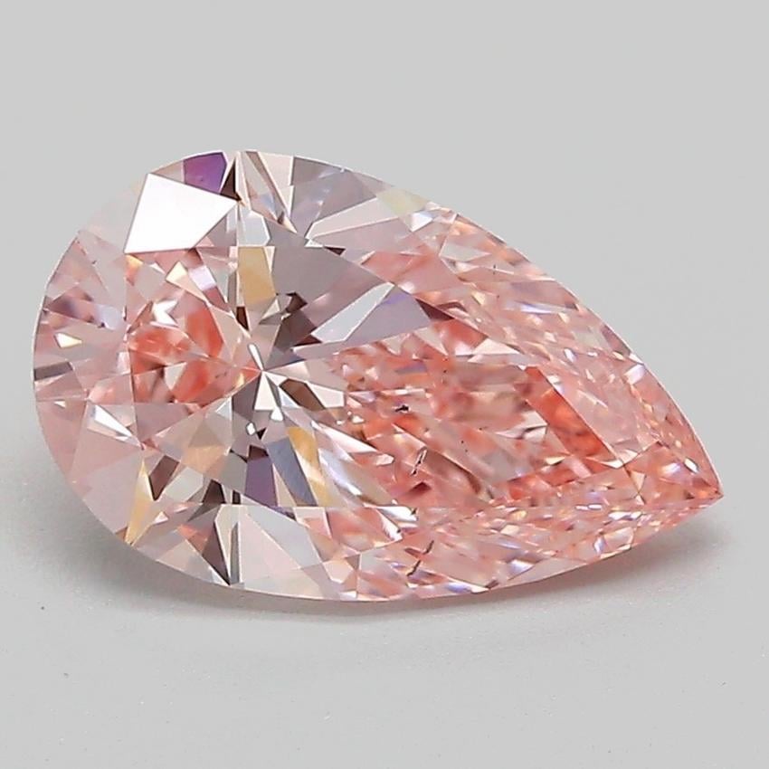 2.06 Ct. Fancy Intense Pink Pear Lab Grown Diamond