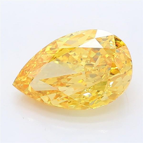 2.09 Ct. Fancy Vivid Yellow Pear Lab Grown Diamond