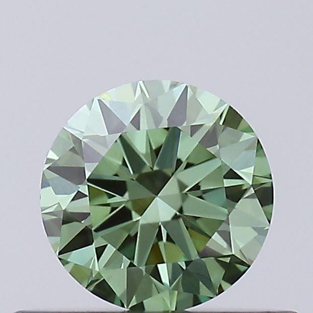 0.32 Ct. Fancy Vivid Green Round Lab Grown Diamond