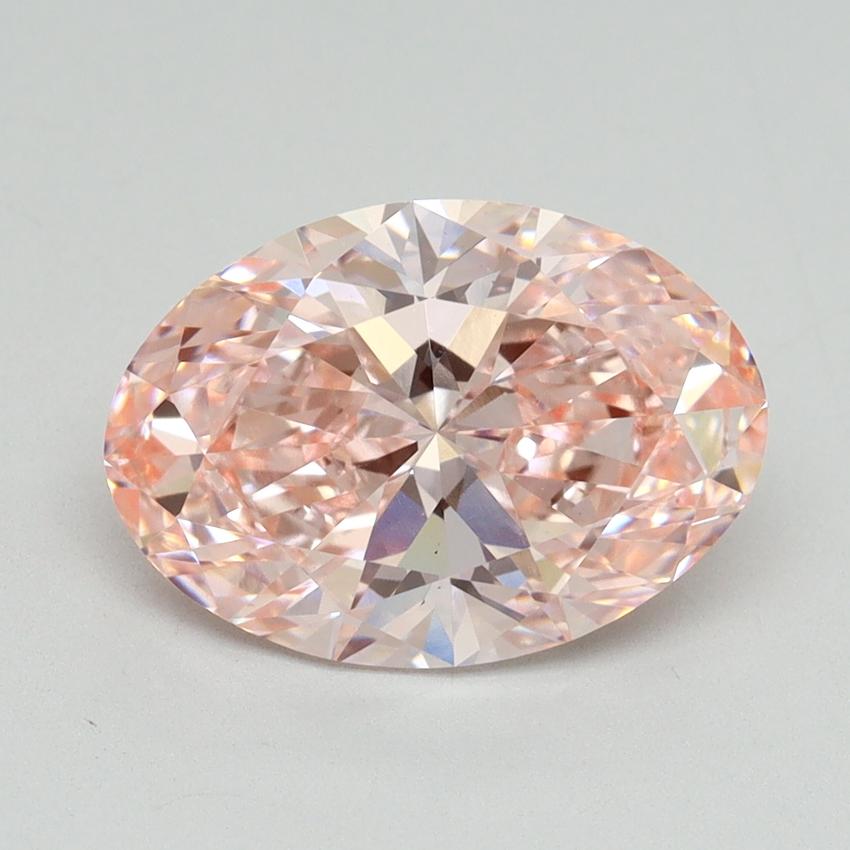 3.02 Ct. Fancy Vivid Pink Oval Lab Grown Diamond