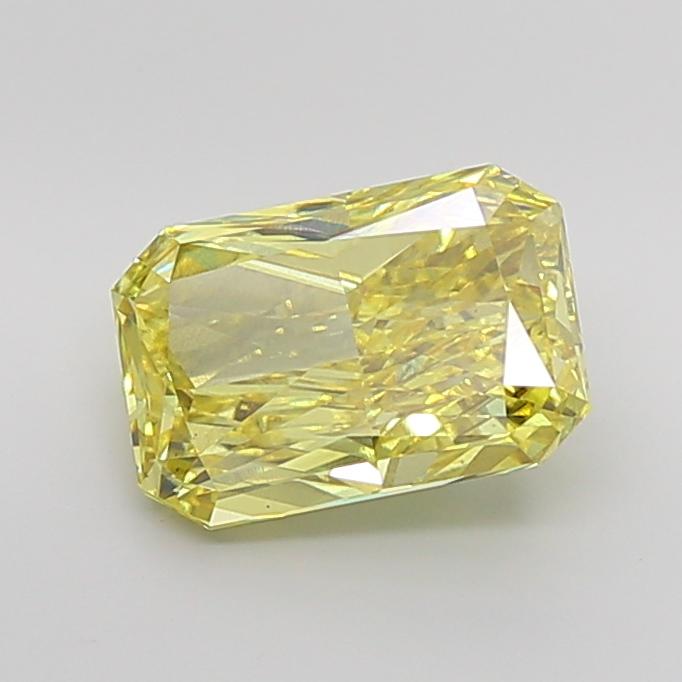 4.73 Ct. Fancy Vivid Yellow Radiant Lab Grown Diamond