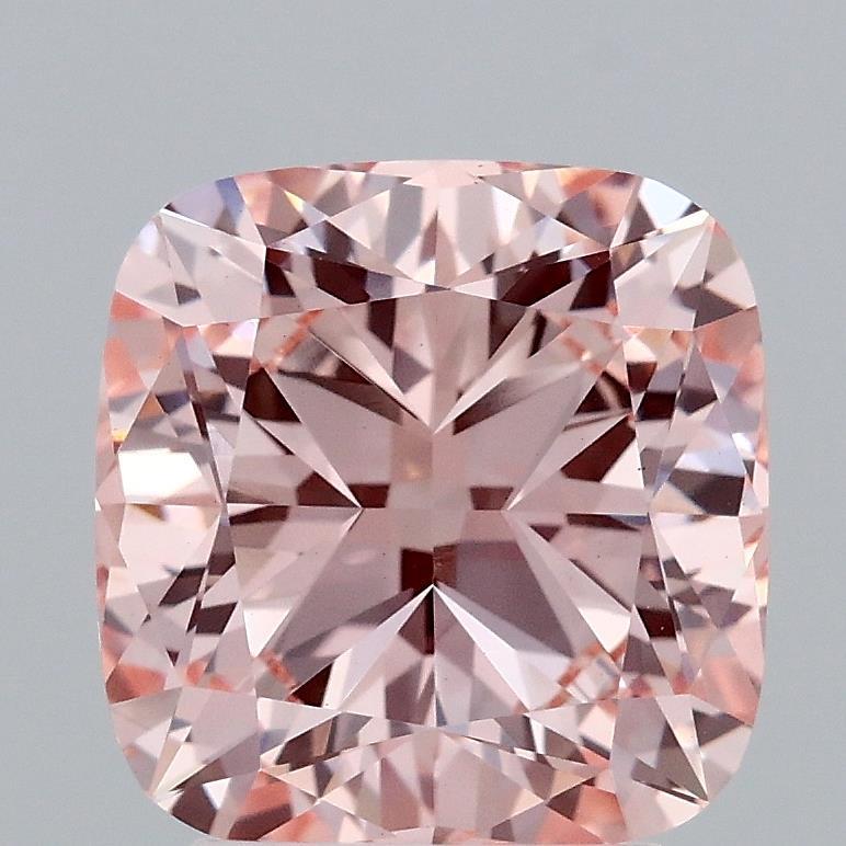 3.04 Ct. Fancy Intense Pink Cushion Lab Grown Diamond