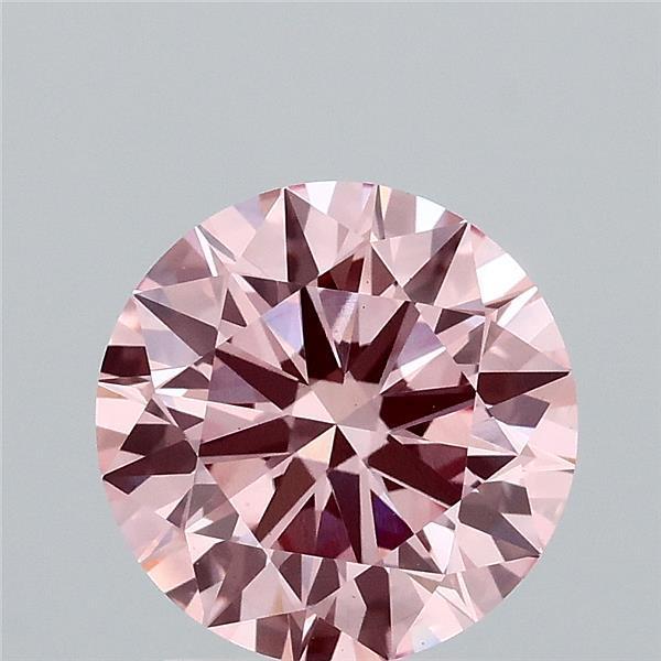 2.04 Ct. Fancy Vivid Pink Round Lab Grown Diamond