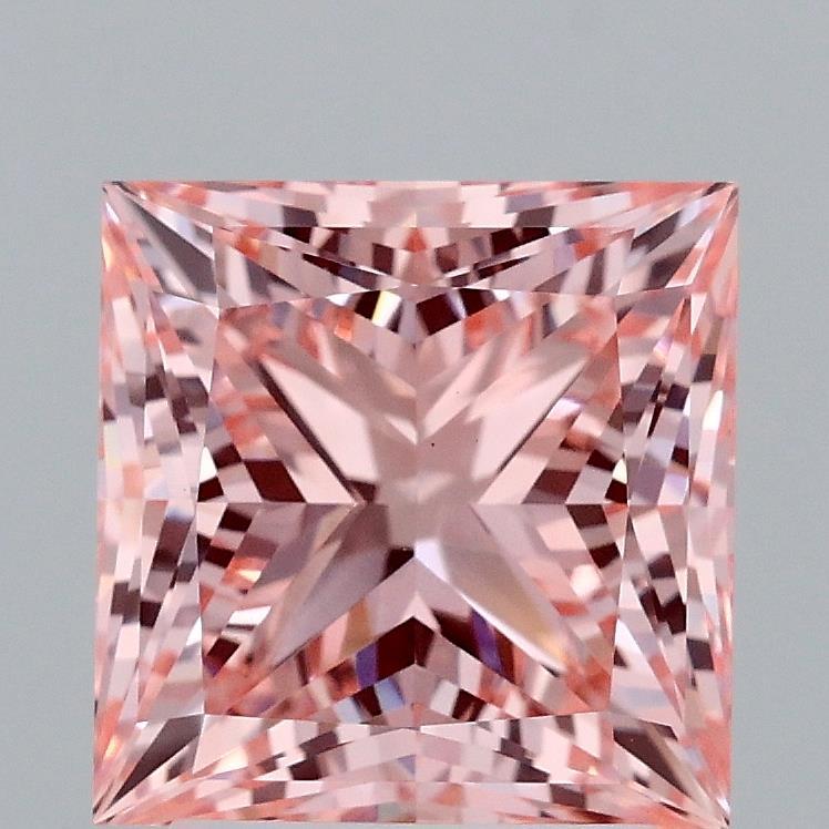 3.00 Ct. Fancy Vivid Pink Princess Lab Grown Diamond