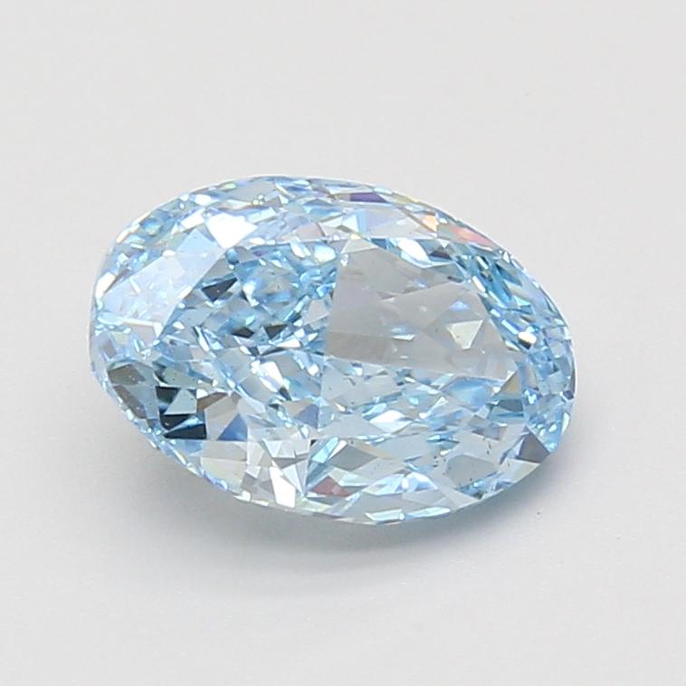 2.09 Ct. Fancy Vivid Blue Oval Lab Grown Diamond