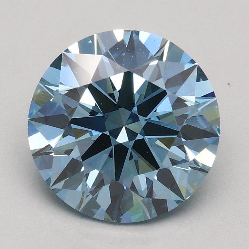 1.57 Ct. Fancy Intense Blue Round Lab Grown Diamond