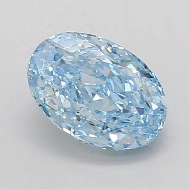 1.54 Ct. Fancy Vivid Blue Oval Lab Grown Diamond
