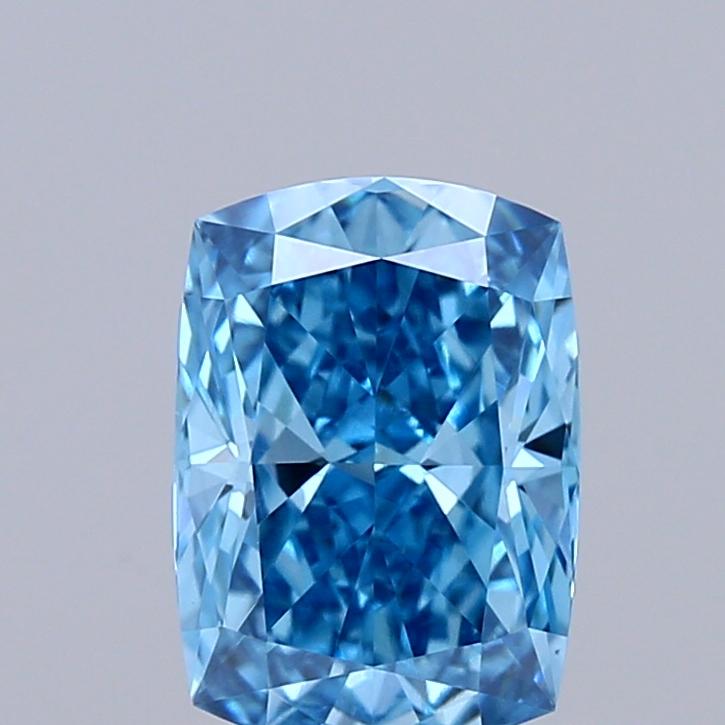 1.00 Ct. Fancy Vivid Blue Cushion Lab Grown Diamond