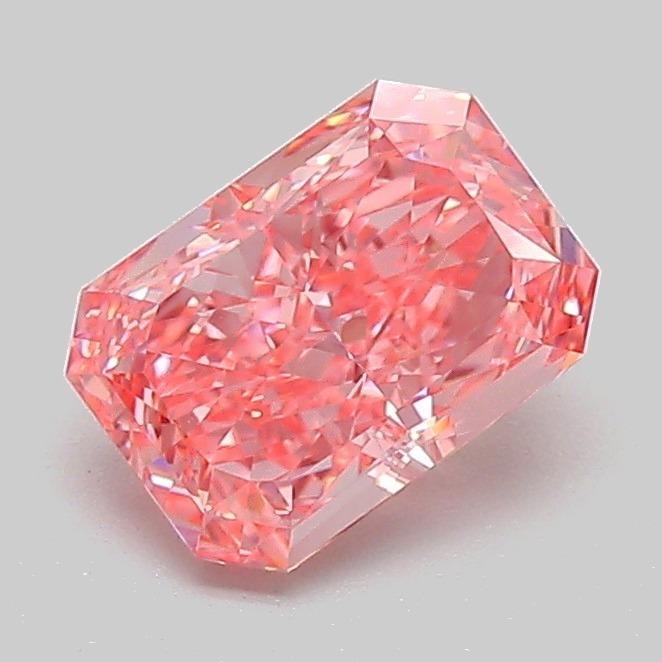 1.09 Ct. Fancy Vivid Pink Radiant Lab Grown Diamond