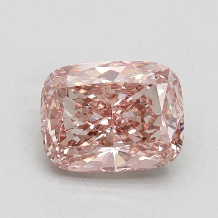 1.04 Ct. Fancy Vivid Pink Cushion Lab Grown Diamond