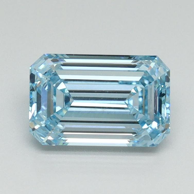 1.11 Ct. Fancy Vivid Blue Emerald Lab Grown Diamond