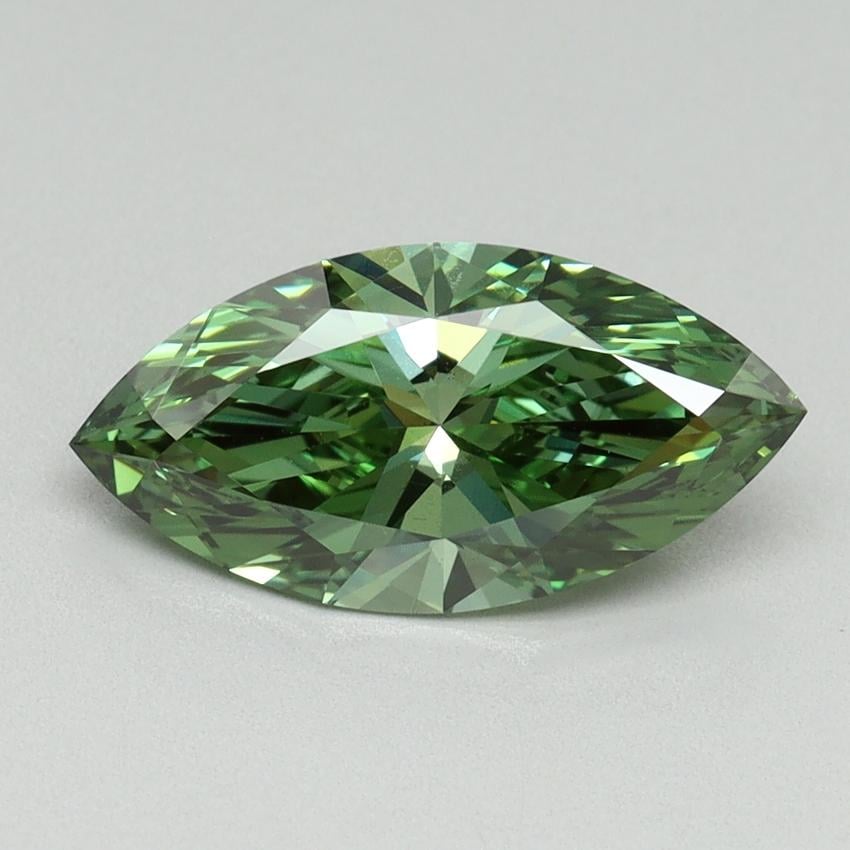 1.73 Ct. Fancy Vivid Green Marquise Lab Grown Diamond