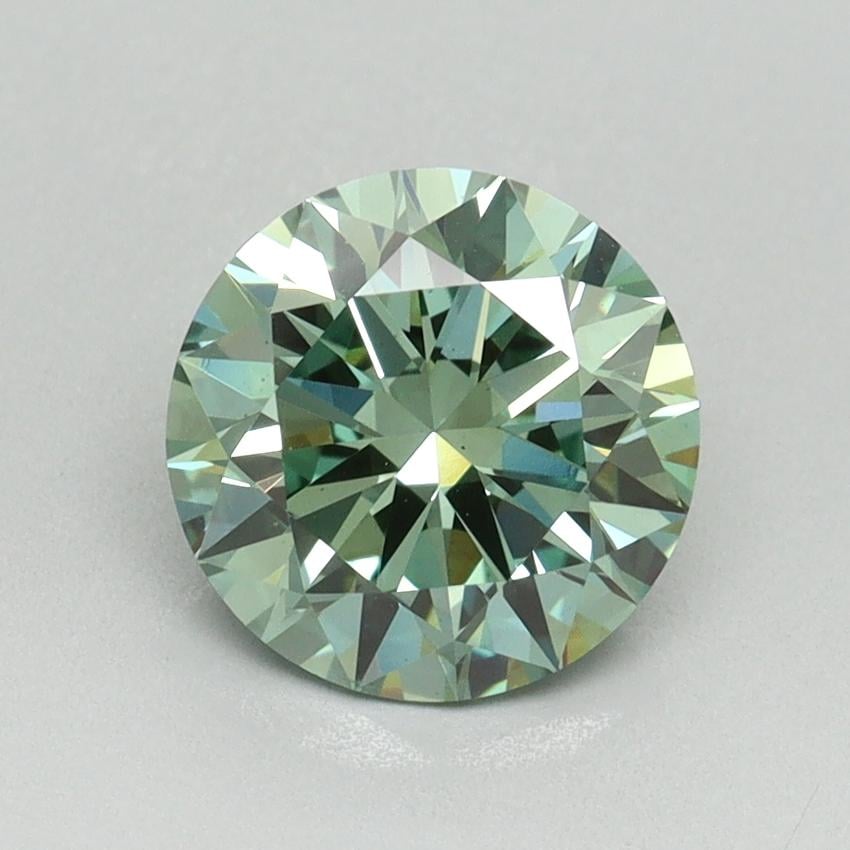 1.71 Ct. Fancy Vivid Green Round Lab Grown Diamond