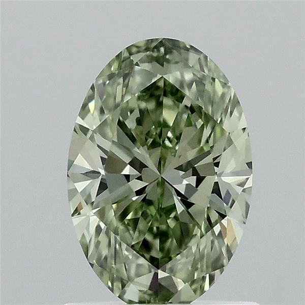 1.02 Ct. Fancy Vivid  Green Oval Lab Grown Diamond