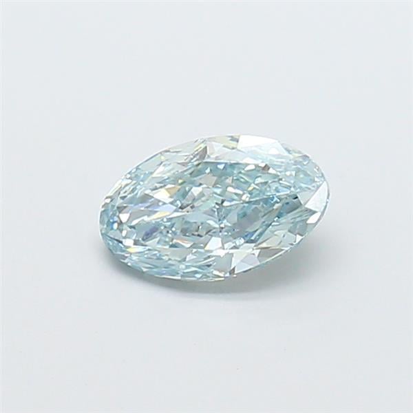 1.01 Ct. Fancy Intense Bluish Green Oval Lab Grown Diamond