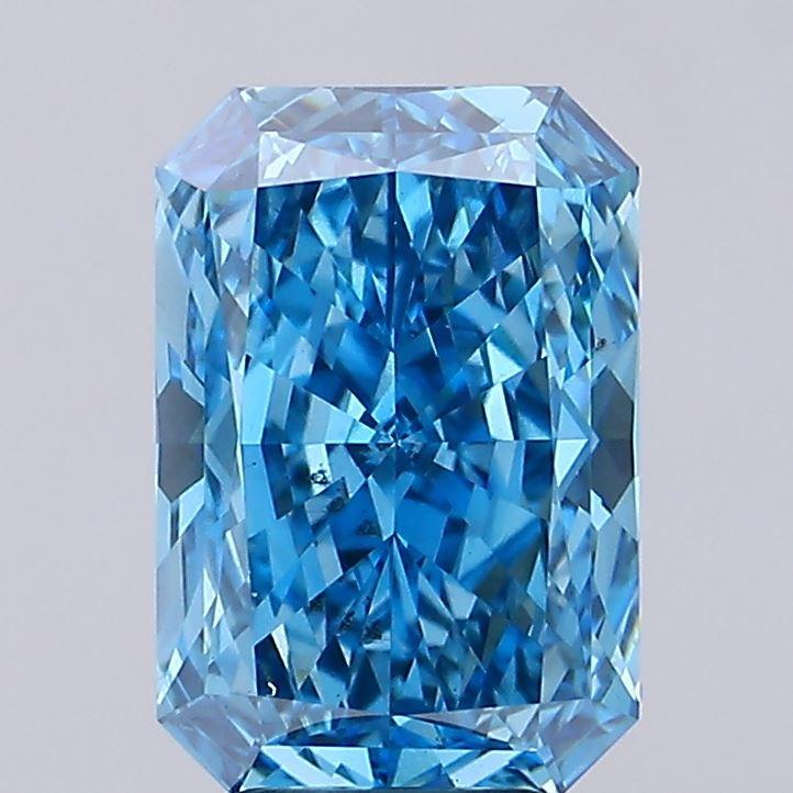4.00 Ct. Fancy Vivid  Blue Radiant Lab Grown Diamond