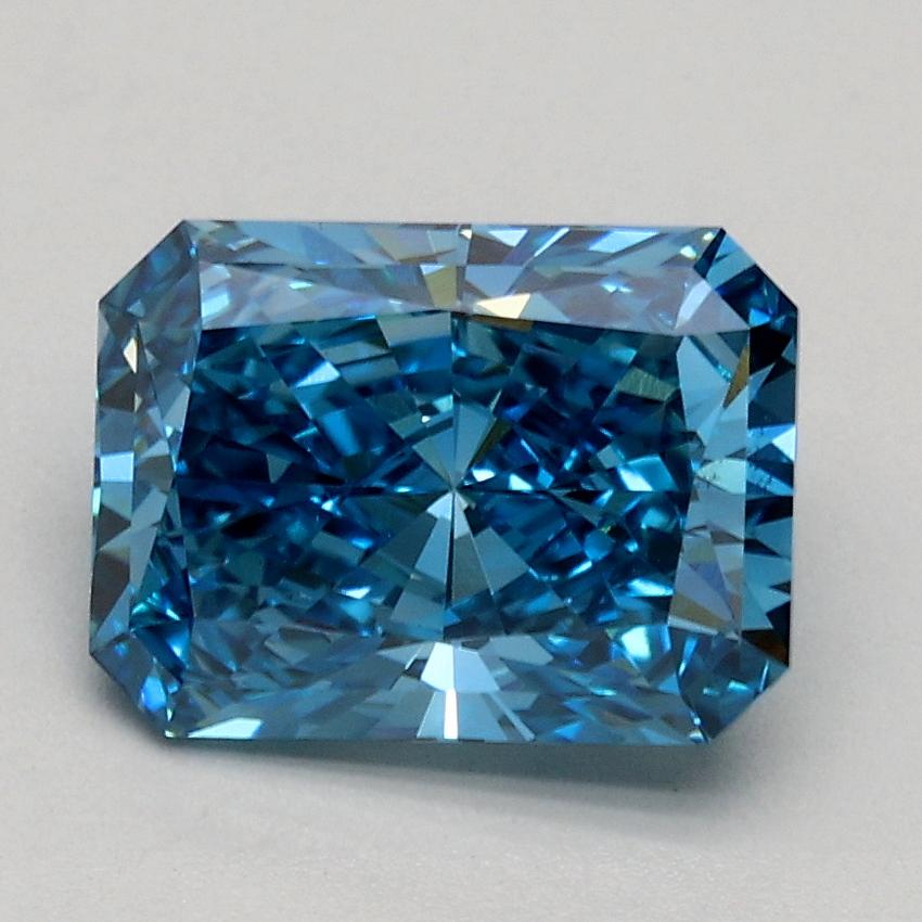 1.55 Ct. Fancy Vivid Blue Radiant Lab Grown Diamond