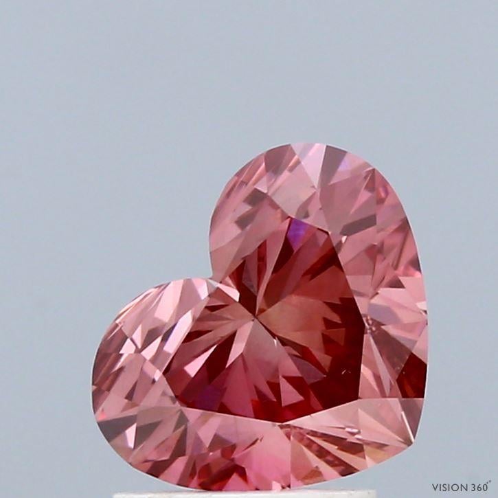 1.76 Ct. Fancy Vivid Pink Heart Lab Grown Diamond