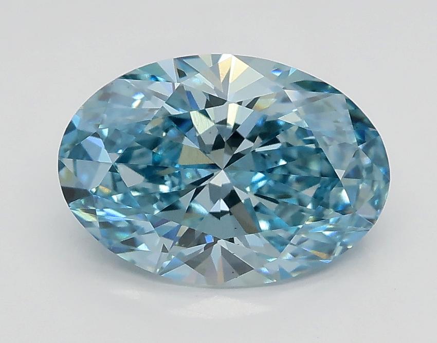 1.77 Ct. Fancy Intense Blue Oval Lab Grown Diamond