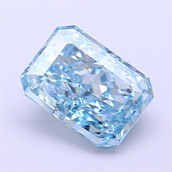 1.56 Ct. Fancy Vivid Blue Radiant Lab Grown Diamond