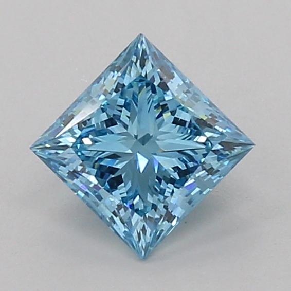 1.00 Ct. Fancy Vivid Blue Princess Lab Grown Diamond