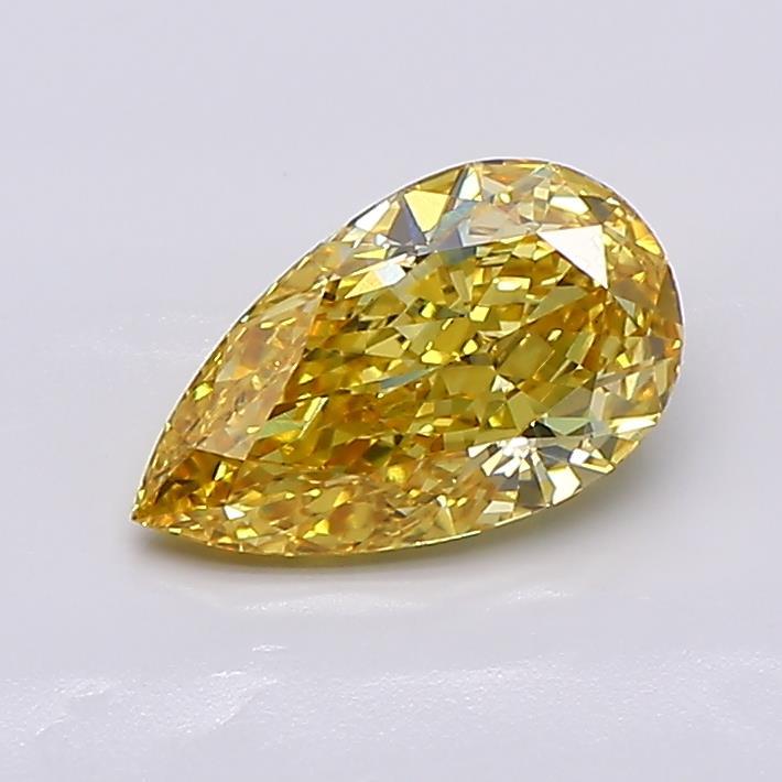 1.07 Ct. Fancy Vivid Yellow Pear Lab Grown Diamond
