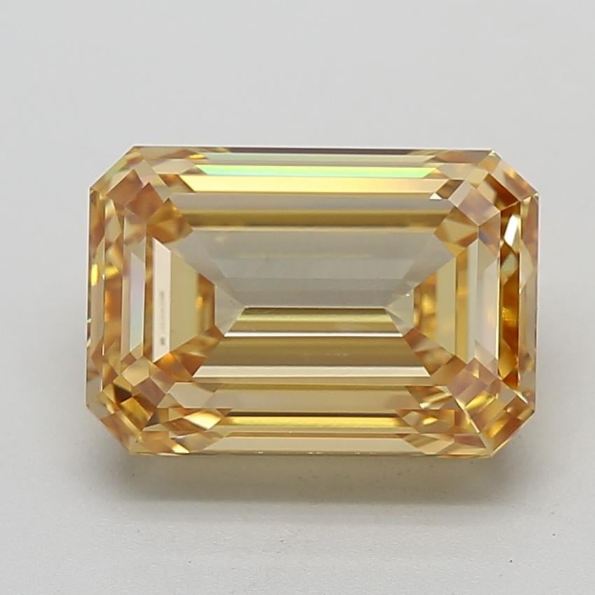 5.57 Ct. Fancy Intense Brownish Yellow Emerald Lab Grown Diamond