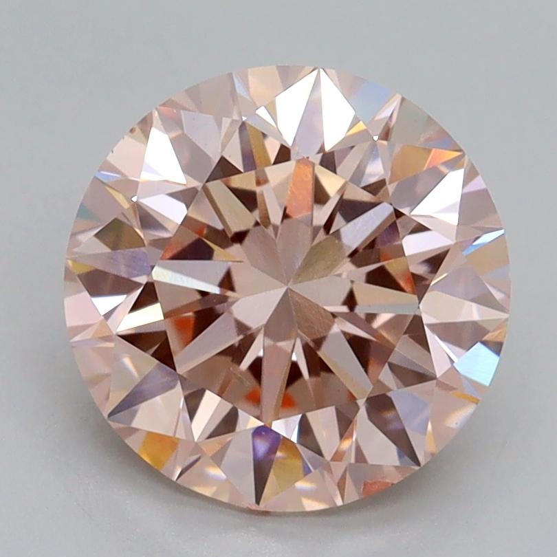 2.52 Ct. Fancy Intense Pink Round Lab Grown Diamond