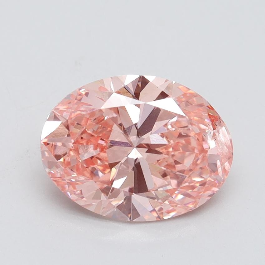 2.09 Ct. Fancy Vivid Pink Oval Lab Grown Diamond
