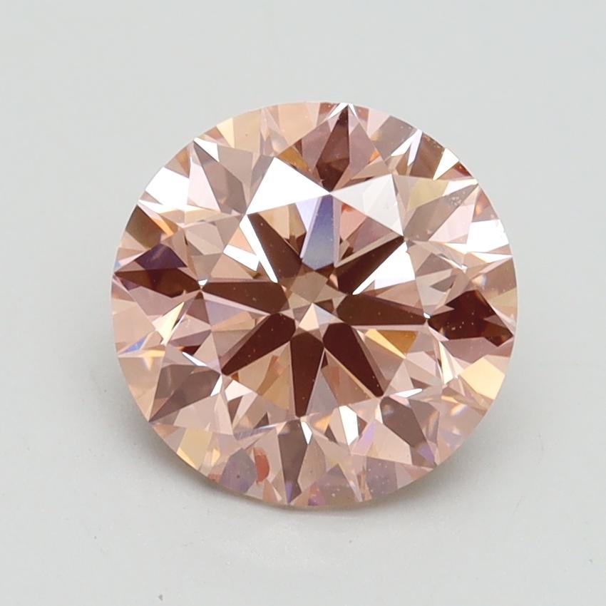 2.08 Ct. Fancy Intense Pink Round Lab Grown Diamond