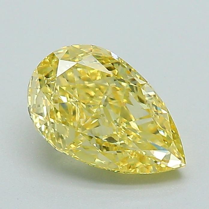 1.11 Ct. Fancy Vivid Yellow Pear Lab Grown Diamond