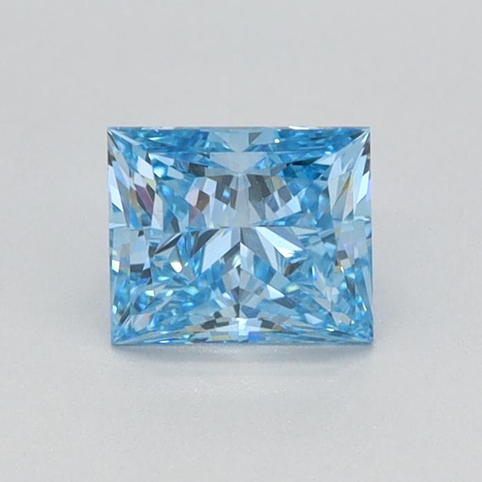 0.56 Ct. Fancy Vivid Blue Princess Lab Grown Diamond