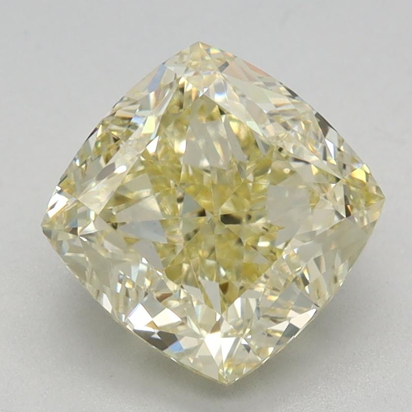 2.09 Ct. Fancy Light Yellow Cushion Lab Grown Diamond