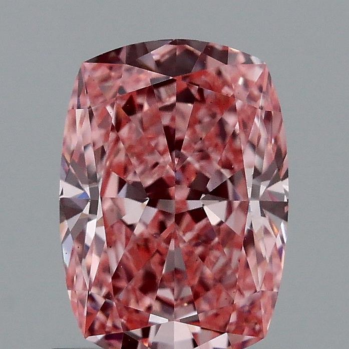1.18 Ct. Fancy Vivid Pink Cushion Lab Grown Diamond
