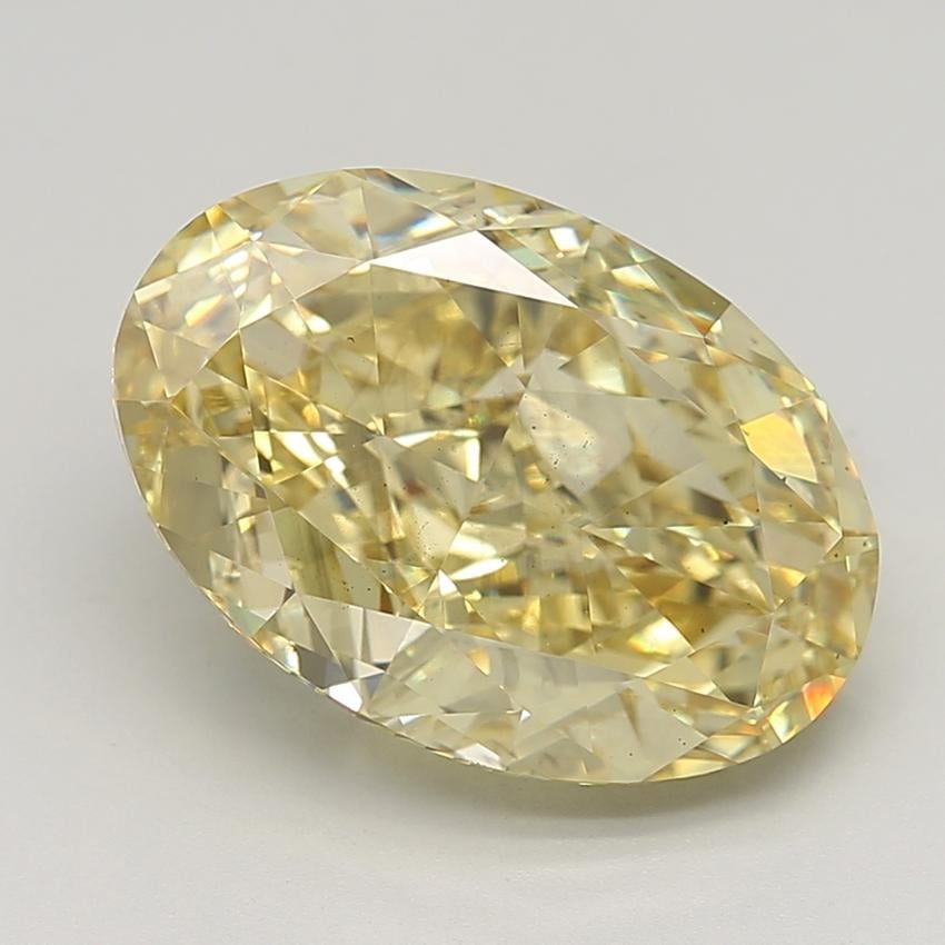 10.51 Ct. Fancy Intense  Yellow Oval Lab Grown Diamond