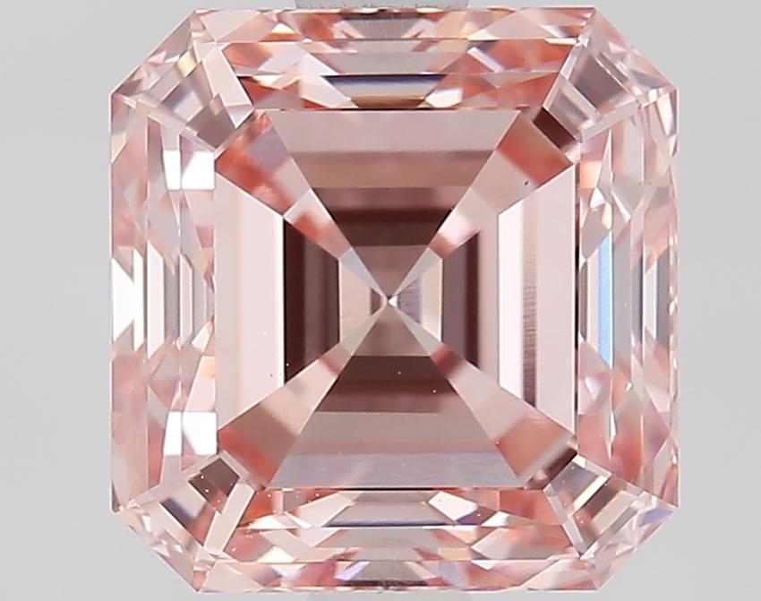 2.32 Ct. Fancy Vivid Pink Asscher Lab Grown Diamond