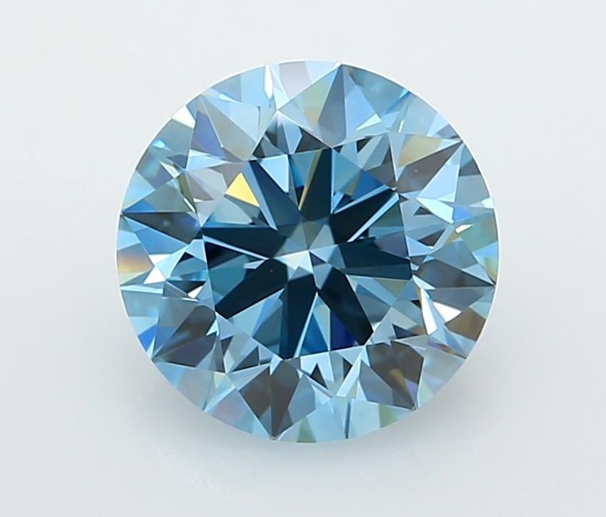 2.50 Ct. Fancy Vivid  Blue Round Lab Grown Diamond