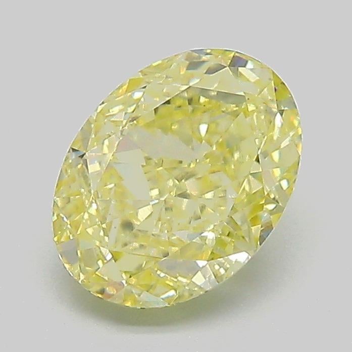 1.52 Ct. Fancy Intense Yellow Oval Lab Grown Diamond