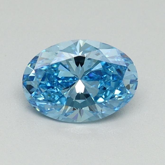 0.59 Ct. Fancy Vivid Blue Oval Lab Grown Diamond