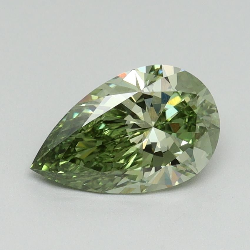 1.05 Ct. Fancy Vivid Green Pear Lab Grown Diamond