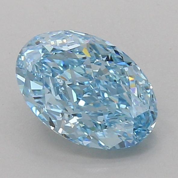 1.59 Ct. Fancy Vivid Blue Oval Lab Grown Diamond