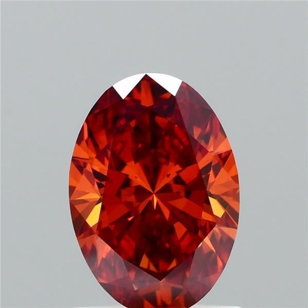 1.04 Ct. Fancy Vivid  Orange Oval Lab Grown Diamond