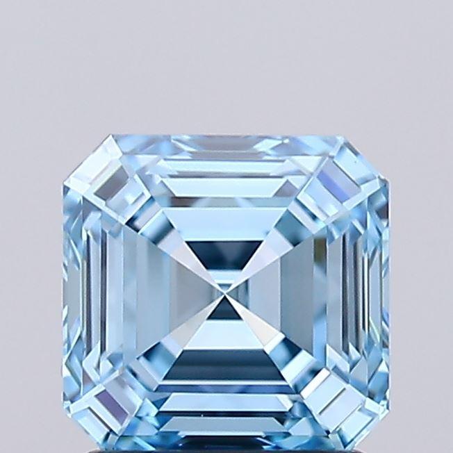 1.59 Ct. Fancy Vivid  Blue Asscher Lab Grown Diamond