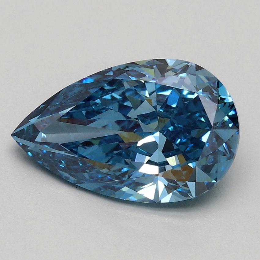 1.50 Ct. Fancy Vivid Blue Pear Lab Grown Diamond
